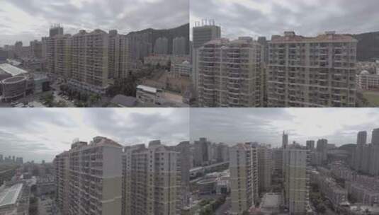 城市居民楼（灰片）高清在线视频素材下载