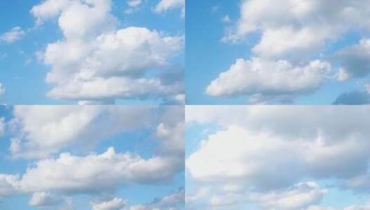 天空云延时云朵飘动蓝天白云晴转多云天气象高清在线视频素材下载