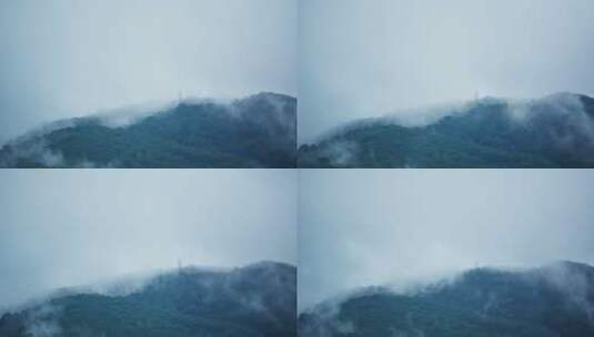 雨后雨雾缭绕的山林高清在线视频素材下载