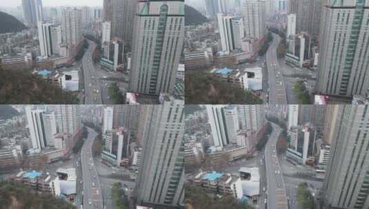 贵阳北京路交通航拍高清在线视频素材下载