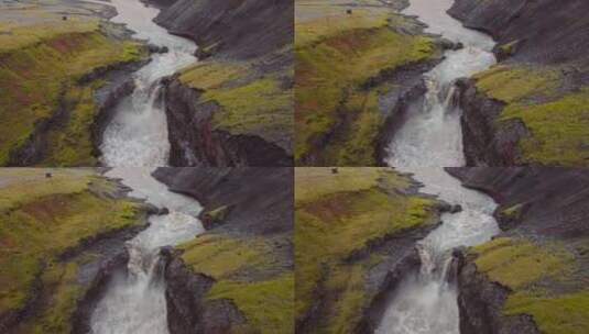 悬崖瀑布景观高清在线视频素材下载