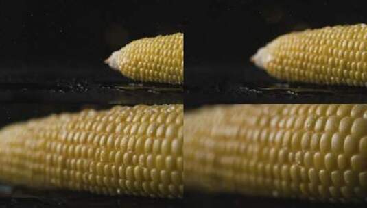 玉米的慢镜头特写高清在线视频素材下载