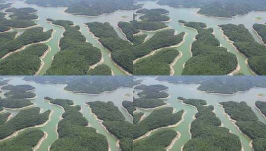 航拍湖北襄阳南漳县三道河风景区高清在线视频素材下载