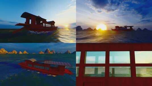 嘉兴南湖红船素材高清在线视频素材下载