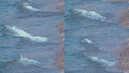 海水拍打沙滩慢镜头高清在线视频素材下载