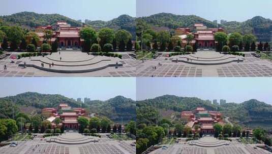 湖南长沙洗心禅寺古典建筑之美寺庙实拍视频高清在线视频素材下载