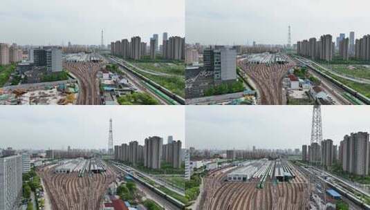4K上海南站航拍高清在线视频素材下载
