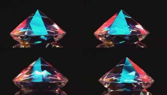 彩色钻石展示特写高清在线视频素材下载