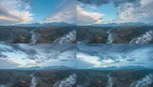 安集海大峡谷延时风光高清在线视频素材下载