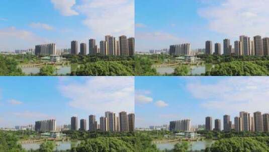 成都城市延时风光凤凰湖高清在线视频素材下载