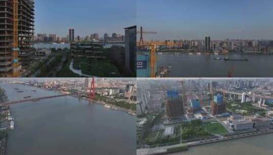 杨浦滨江 杨浦大桥高清在线视频素材下载