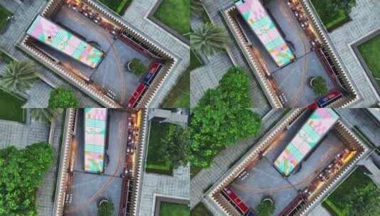 航拍深圳城市商业地产街铺街景夜景高清在线视频素材下载
