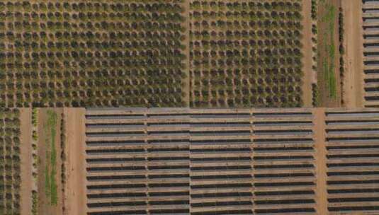 大规模自动化农田太阳能灌溉高清在线视频素材下载