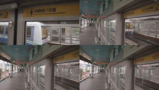 台北捷运站内空镜高清在线视频素材下载
