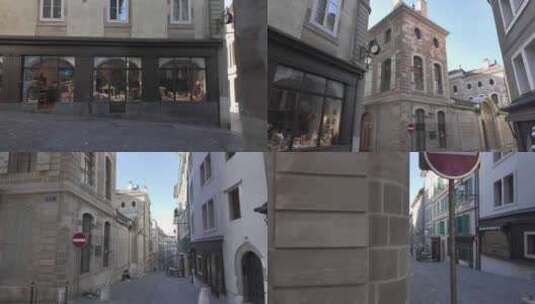 欧洲瑞士街道街景高清在线视频素材下载