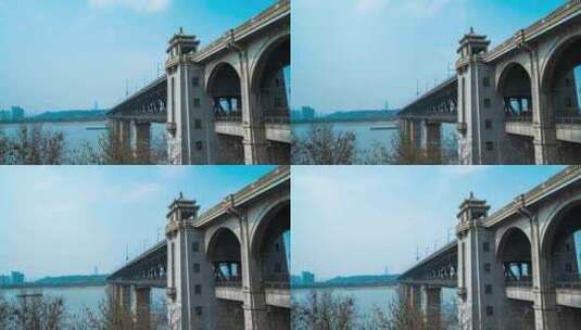 武汉长江大桥延时1高清在线视频素材下载