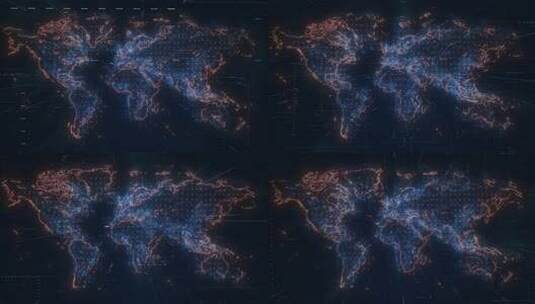 科技动画世界地图背景高清在线视频素材下载