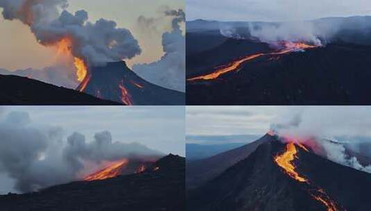 火山爆发岩浆 (4)高清在线视频素材下载