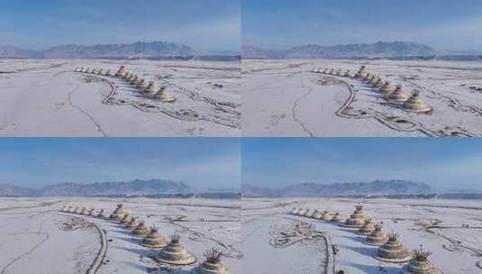 贺兰山雪景 贺兰山西麓雪景1高清在线视频素材下载