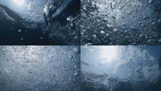 水下气泡光影素材高清在线视频素材下载