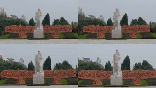 湖南抗日战争纪念馆《胜利》雕像03高清在线视频素材下载