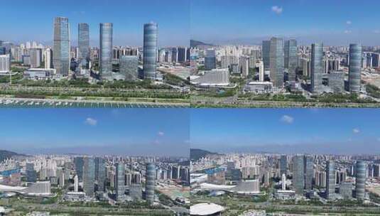 合集福建厦门国际金融中心CBD航拍高清在线视频素材下载