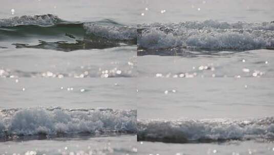 大海海浪 海水 浪花 拂过沙滩 高速升格高清在线视频素材下载