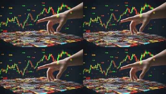 手指点击操作金融数据画面25031595高清在线视频素材下载