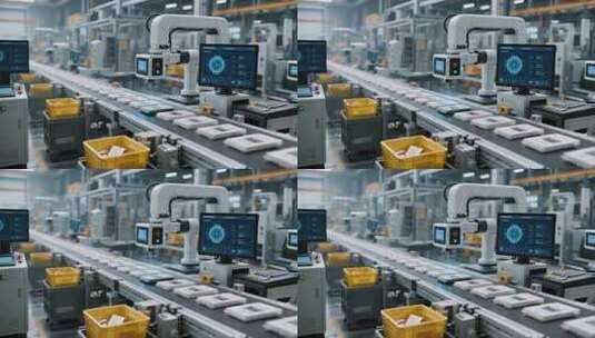 工厂自动化生产线高清在线视频素材下载