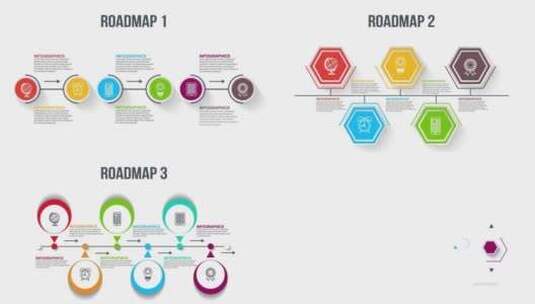 简单信息图表路线图会议展示AE模板高清AE视频素材下载