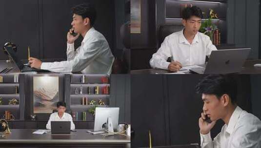 男士商务办公高清在线视频素材下载