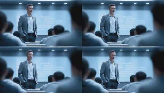 专家学者讲座授课于课堂之上高清在线视频素材下载