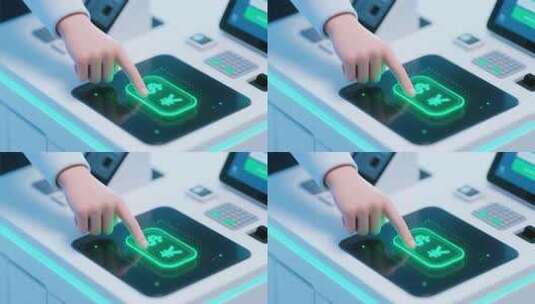 手指点击虚拟支付界面素材高清在线视频素材下载