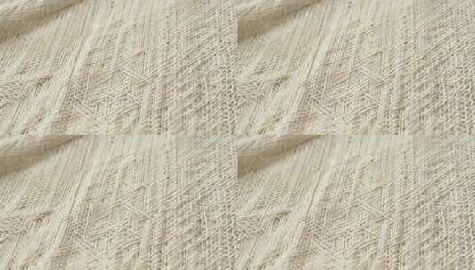 米白色纺织布料特写高清在线视频素材下载