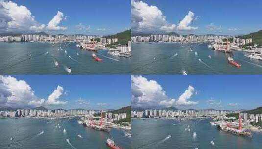 航拍海南三亚湾高清在线视频素材下载