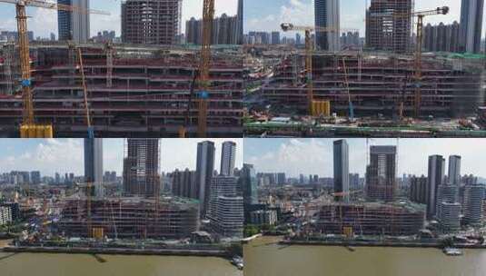 中国广东省广州市荔湾白鹅潭建筑群高清在线视频素材下载