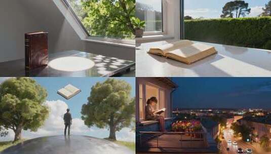 世界读书日主题视频阅读人声经典回顾高清在线视频素材下载