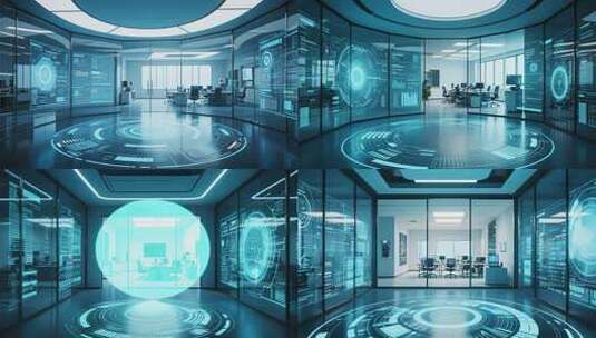 科技感网络科技办公空间高清在线视频素材下载