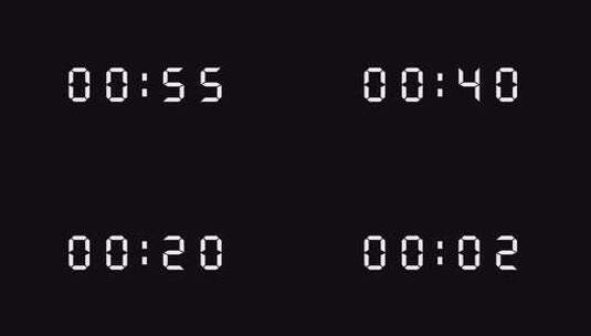 倒计时1分钟带通道高清在线视频素材下载