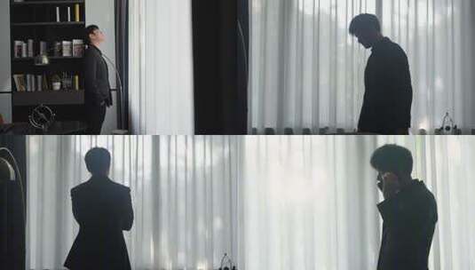 男人窗边烦恼焦虑裁员浪潮高清在线视频素材下载