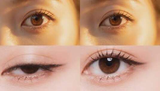 女性眼睛微距特写素材高清在线视频素材下载