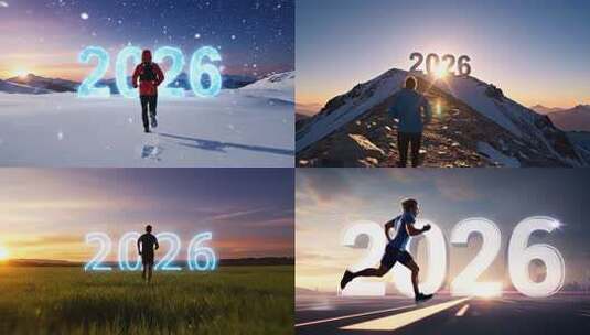 2026年奔跑向前励志片头片尾高清在线视频素材下载