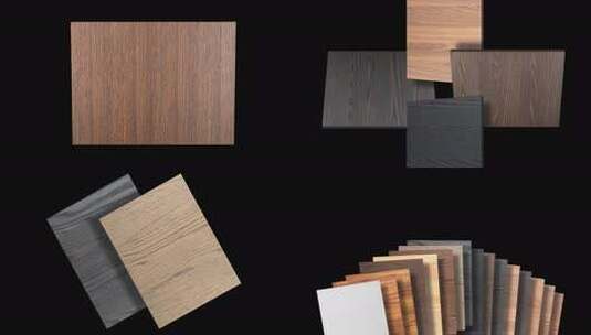 透明通道多色木材木板3D旋转效果展示高清在线视频素材下载