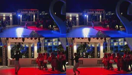 乐队表演舞蹈表演演出现场高清在线视频素材下载