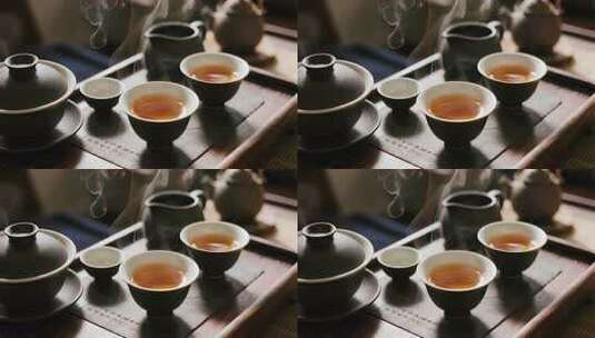 中秋节茶道传统文化慢生活意境视频高清在线视频素材下载