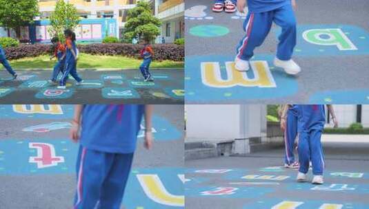 跳房子跳格子游戏高清在线视频素材下载