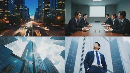 商务精英团队合作洽谈签约握手高清在线视频素材下载
