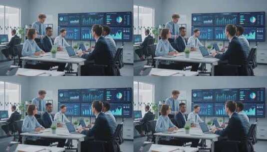 商务人士团队会议场景高清在线视频素材下载