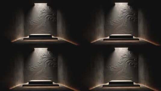 极简空间光影流动展示平台高清在线视频素材下载