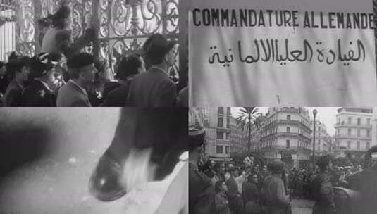 1943年 北非战争 突尼斯战役 火炬行动高清在线视频素材下载